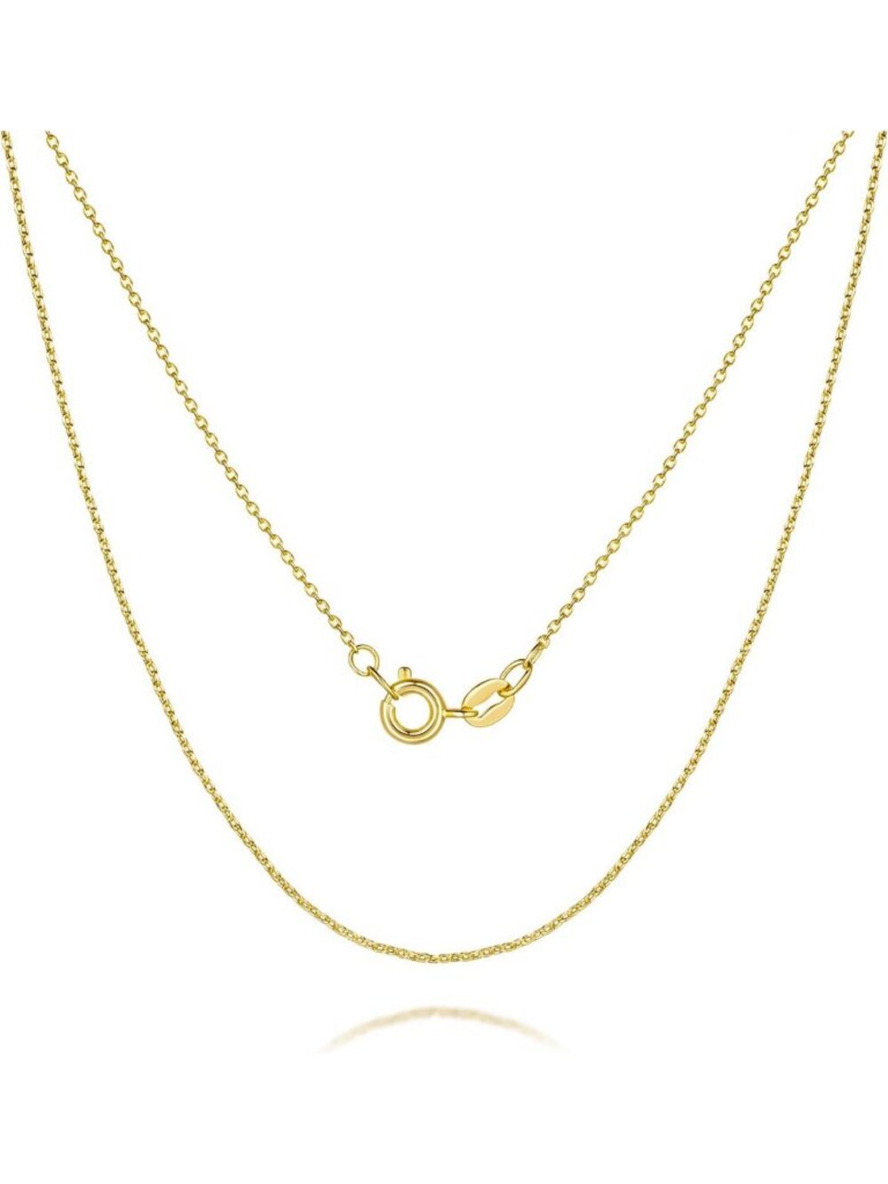 14K Gold Cable Chain Necklace for Women - Elegant Gold Jewelry Accessory